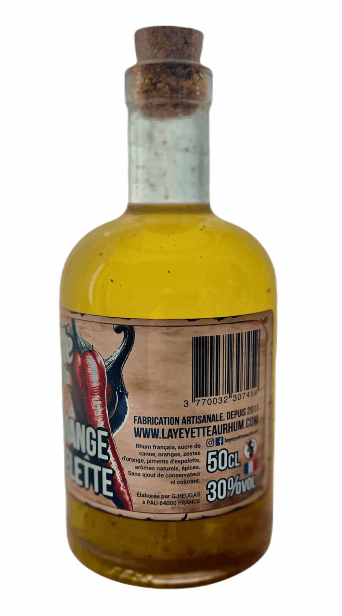 Rhum Arrangé Orange Piment d'Espelette 30% 50cl – Image 3
